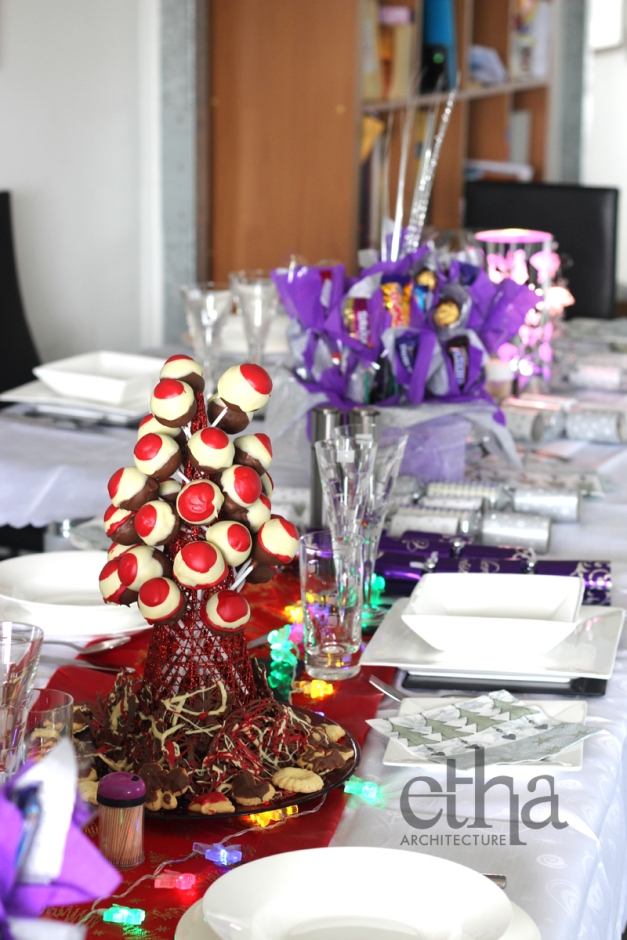 Xmas Cake Pop Tower on our Christmas Table